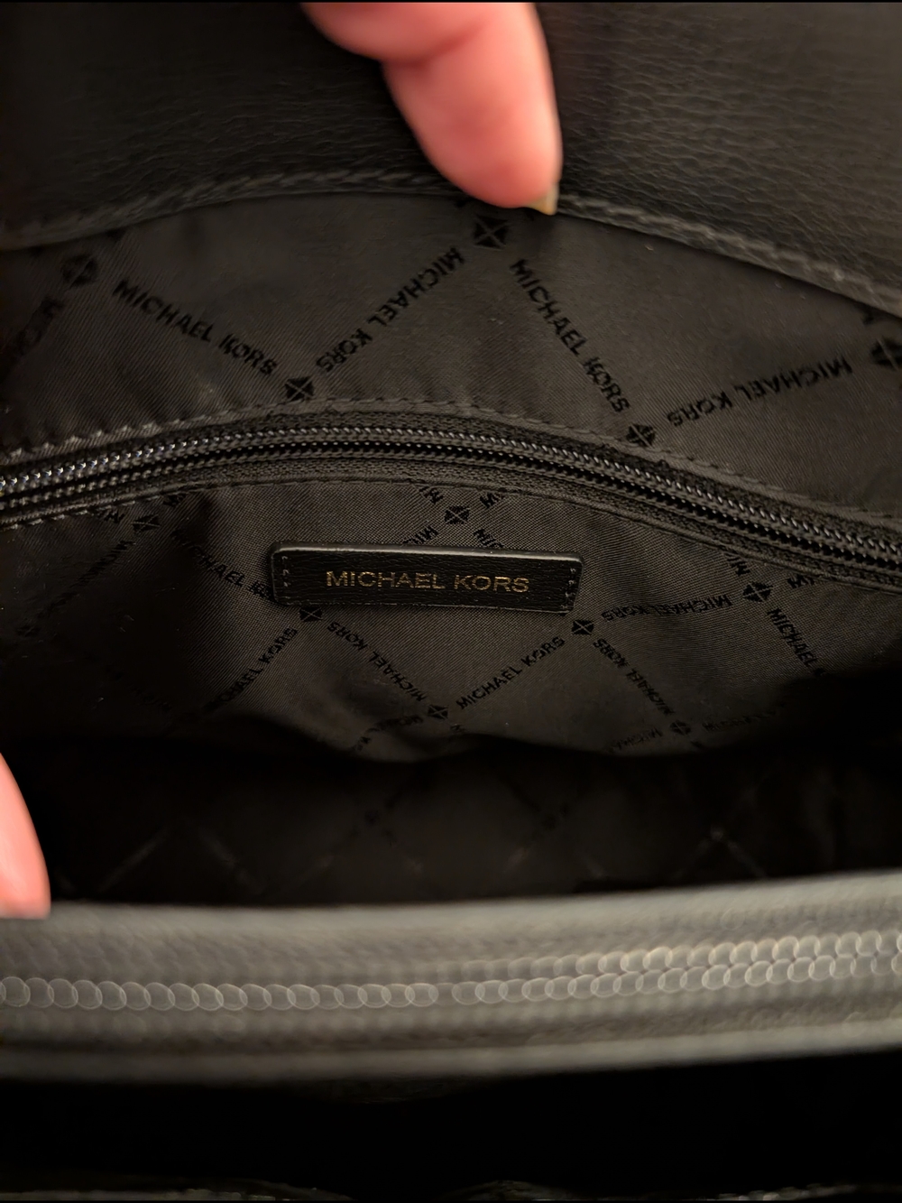 Michael Kors Black Leather Satchel Handbag - Picture 5 of 5